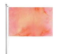 Corail Aquarelle Nuances Rose Orange,Drapeau de jardin, bannière décorative, drapeau double face, 2 x 3 pieds, pour extérieur et intérieur