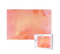 Corail Aquarelle Nuances Rose Orange,Puzzle Familial en Bois de 300 pièces pour Adultes et Adolescents, décoration d'intérieur