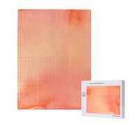 Corail Aquarelle Nuances Rose Orange,Puzzle Familial en Bois de 500 pièces pour Adultes et Adolescents