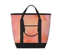 Corail Aquarelle Nuances Rose Orange,Sacs à lunch isothermes de grande capacité pour femmes et hommes