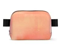 Corail, Nuances aquarelles, Rose, Orange,Sac Banane carré de Voyage, Sac de Poitrine décontracté, Sac Banane pour Hommes et Femmes