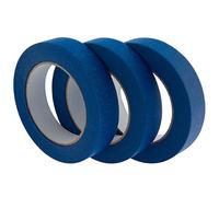 Coral 71500 Ruban de masquage Easy Blue pour l'intérieur et l'extérieur, rouleau de 1 pouce 25M Lot de 3 Pièces