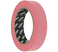 Coral 71601 Ruban de masquage de précision à faible adhérence pour bords propres sur surfaces sensibles Papier washi rose 2,5 cm Rouleau de 50 m