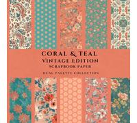Coral and Teal Vintage Edition. Decorative papers for junk journals, scrapbooking, collage and other creative paper crafts.