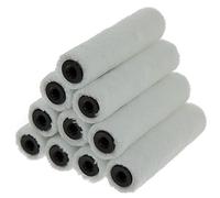 Coral Aspire 41861 Lot de 10 mini rouleaux de peinture professionnels à poils courts en microfibre de qualité supérieure pour surfaces lisses, portes, garnitures de meubles, avec émulsion commerciale