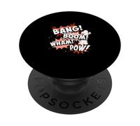 Coral Color Bang Boom Wham POW! Graphique Corail PopSockets PopGrip Adhésif