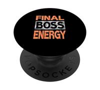Coral Color Final-Boss Energy Coral Graphic PopSockets PopGrip Adhésif
