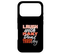 Coral Color Laugh But Don't Trust Coral Graphic Coque pour iPhone 17 Pro