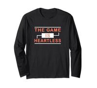 Coral Color The Game is Heartless Coral Graphic Manche Longue