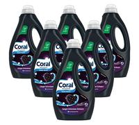 Coral Colorwaschmittel Black Velvet Lessive liquide pour un noir intense plus longtemps avec un pouvoir d'entretien des couleurs d'origine naturelle 23 lavages 1,15 l Lot de 6