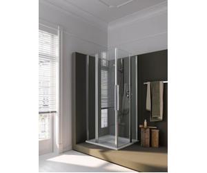 Coral corner shower swing door with fixed panel half myDay EPFS right 110 1065-1085x2000mm, VB01611020DA1, Cabines de douche: Cadre : Argent poli, Verre : ESG