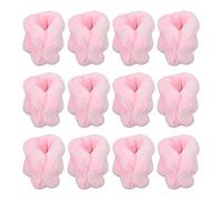 Coral Fleece HEURS HEIRS ROLLERS - Souppe aux Cheveux du Sommeil pour la Stylistique de Bricolage - 12pcs Outil de Curling Rose pour les Cheveux Longs et Courts