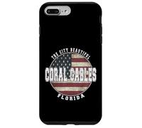 Coral Gables Floride, Drapeau américain Vintage Coque pour iPhone 7 Plus/8 Plus