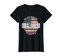 Coral Gables Floride, Drapeau américain Vintage T-Shirt Graphique avec Valeur