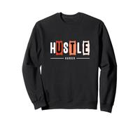 Coral Hustle Harder Coral Color Graphic Sweatshirt