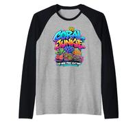 Coral Junkie Coral Reef Tank Zoanthid Shirt Manche Raglan