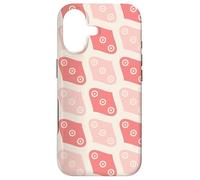 Coral Pink Cream Ovals Circle Dots Eyes Abstract Pattern Coque pour iPhone 17