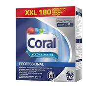 Coral Pro Formula Color Expertise Lessive en poudre, forte contre les taches, formule professionnelle, 180 WG - 8 kg