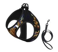 Coral Reef Harnais réglable pour chien avec clips pour laisse