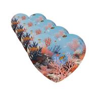 Coral Reef Lot de 4 cartes parfumées à suspendre pour voiture, aromathérapie, armoire, salle de bain, voiture, miroir intérieur