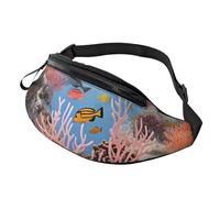 Coral Reef Sac banane pour homme et femme Sac banane imperméable pour le sport