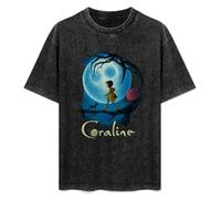 Coraline Movie Mens T-Shirt Black Unisex Top Tee XL