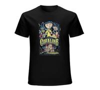 Coraline & The Secret Door Coraline Secret Door Horror Fantasy Animation Movie Mens Cotton Tshirt Size L