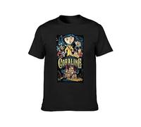 Coraline & The Secret Door Men's Cotton T-Shirt Black Shirt Top Tee Black S
