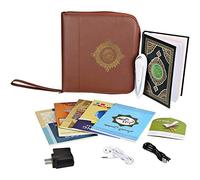 Coran avec Stylo Lecteur Mot à Mot Tafsir, Sahih Bukhari, Sahih Muslim Stylo Lecteur numérique de Coran Mot pour avec enregistreur Vocal Traduction Dictionnaire Parlant Plus 5 Livres Leather Bag