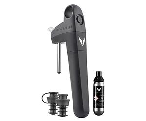 Coravin | Système de conservation du vin Pivot pour vin rouge et blanc | Garde le vin frais - Bouchon de vin réutilisable | 2 bouchons Pivot & 1 Pure Capsule Inc | Cadeau de vin | Noir