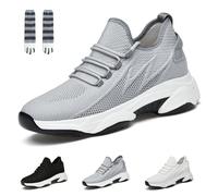 Coravolt Aura | +8CM Boost, Basket Coravolt Femme, Augmentation de Hauteur Invisible et Confortable de 6/8/10 cm en Option (Gris-8cm, Adulte, 37, Numérique, Système Taille Chaussures EU, Moyen)