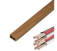 Corband Color Floor, Mur Mound TV Cord Raceway Hider Black Silver Wood Color Wire Crealer avec Rail, Large Organisateur de kit de Gestion de 24 mm pour Le Bureau à Domicile (Ligjt Grey, Longueur 150