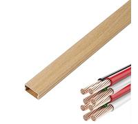 Corbanda Correc Floor, Mur Mound TV Cord Raceway Hider Black Silver Wood Color Wire Crealer avec Rail, Large Organisateur de kit de Gestion de 24 mm pour Le Bureau à Domicile (Ligjt Grey, Longueur de