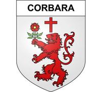 Corbara 20 ville sticker blason écusson autocollant adhésif - Taille : 8 cm