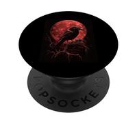 Corbe Rat Lune Homme Gothique Sombre Femme Corbeau Noir PopSockets PopGrip Adhésif