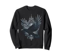 Corbeau Amoureux des Animaux Motif Corbeau forêt Faune Art Graphique Sweatshirt