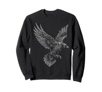 Corbeau Amoureux des Animaux Motif Corbeau forêt Faune Art Graphique Sweatshirt