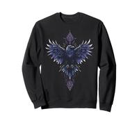 Corbeau Amoureux des Animaux Motif Corbeau forêt Faune Art Graphique Sweatshirt