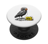 Corbeau Bleu perché Branche Sombre Faune Gothique Oiseau PopSockets PopGrip Adhésif