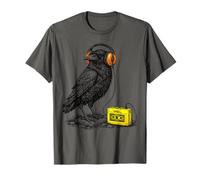 Corbeau Bleu perché Branche Sombre Faune Gothique Oiseau T-Shirt