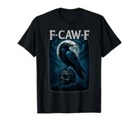 Corbeau Corbeau crâne Lune Gothique esthétique Halloween Effrayant T-Shirt