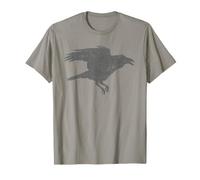 Corbeau Corbeau Merle Silhouette d'oiseau Gothique Vintage T-Shirt