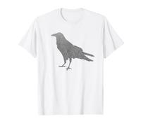 Corbeau Corbeau Merle Silhouette d'oiseau Gothique Vintage T-Shirt