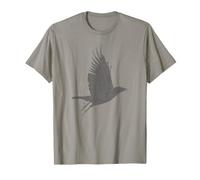 Corbeau Corbeau Merle Silhouette d'oiseau Gothique Vintage T-Shirt
