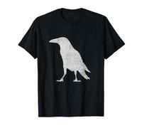 Corbeau Corbeau Merle Silhouette d'oiseau Gothique Vintage T-Shirt