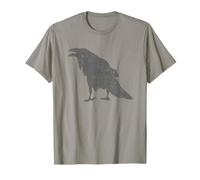 Corbeau Corbeau Merle Silhouette d'oiseau Gothique Vintage T-Shirt