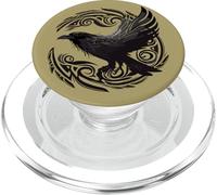 Corbeau Corbeau Nordique Mythologie Viking Vikings Oiseau Nordique PopSockets PopGrip pour MagSafe