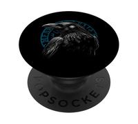 Corbeau, Corbeau Oiseau Noir Art Effrayant PopSockets PopGrip Adhésif
