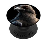 Corbeau Corneille Oiseau Choucas des Tours Corbeau Brumeux PopSockets PopGrip Adhésif