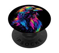 Corbeau Corneille Oiseau Choucas des Tours Corbeau Brumeux PopSockets PopGrip Adhésif